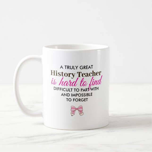Taza De Café Personalized History Teacher Appreciation Gift (Izquierda)