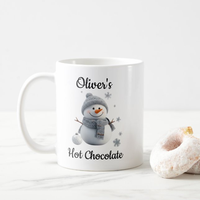 Taza De Café Personalized Hot Chocolate Mug for Kids (Con donut)