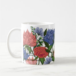 Taza De Café Personalized Indian Floral