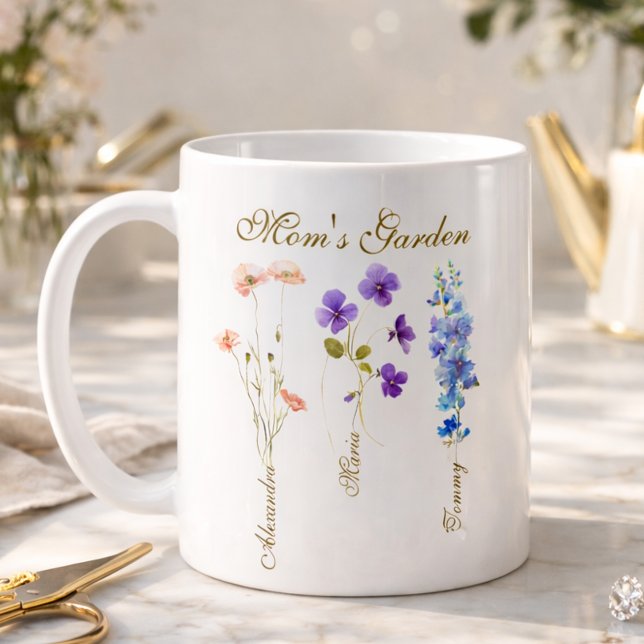 Taza De Café Personalized Kids Name Garden Mother (Subido por el creador)