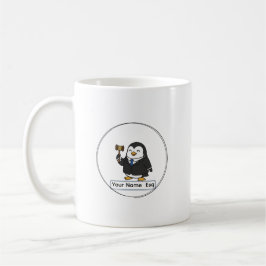 Taza De Café Personalized Lawyer Esq Penguin Ceramic Vessel