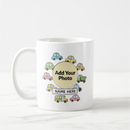 Taza De Café Personalized Little Driver Cars Trucks Photo