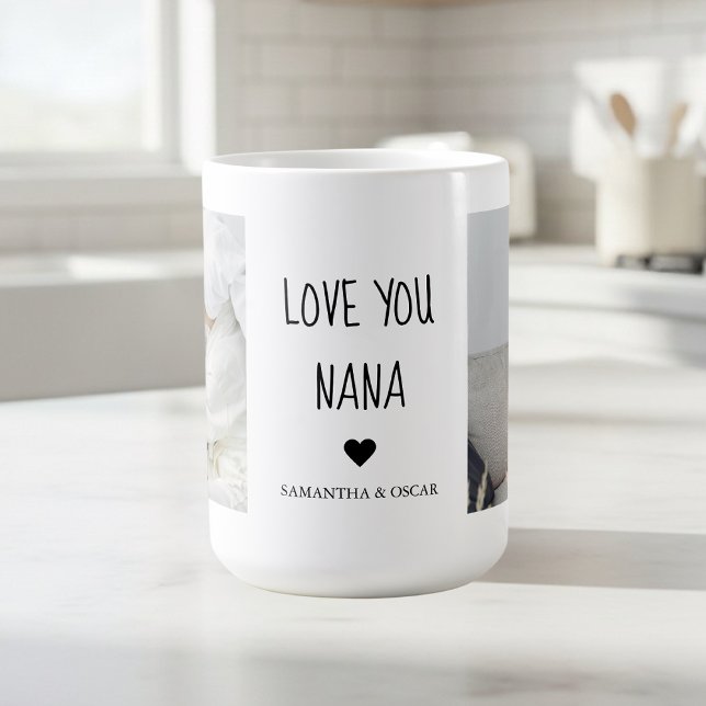 Taza De Café Personalized Love You Nana | Custom Photo Gift (Subido por el creador)