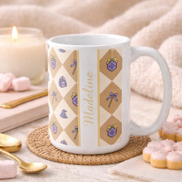 Taza De Café Personalized Magic Academy Wizard School Gold