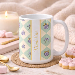Taza De Café Personalized Magic Academy Wizard School Green