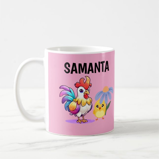 Taza De Café Personalized Magical Rooster Mug (Izquierda)