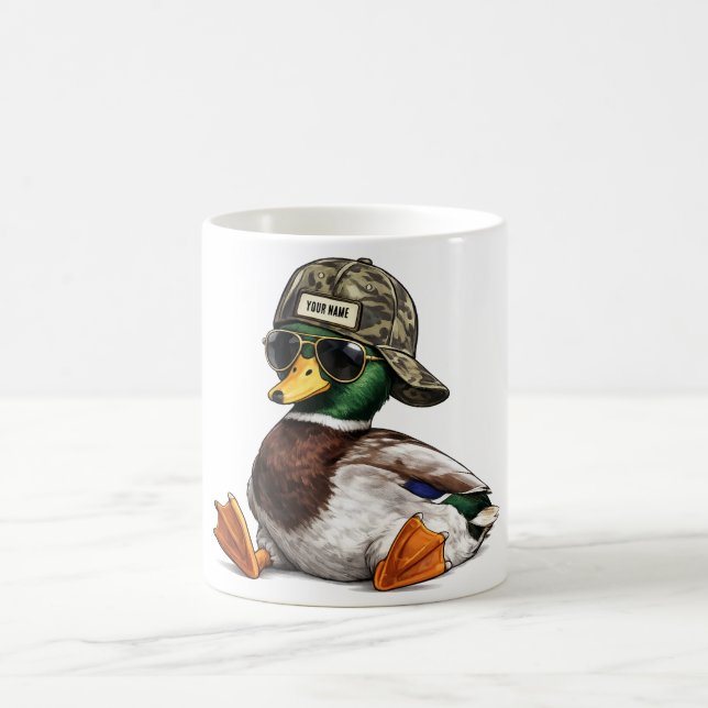 Taza De Café Personalized Mallard Duck — Funny Valentine’s Day  (Centro)