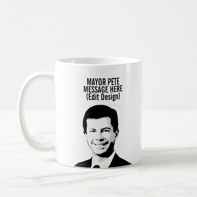 Taza De Café Personalized Mayor Pete (Izquierda)