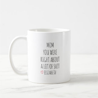 Taza De Café Personalized Mom You Were Right Mug 