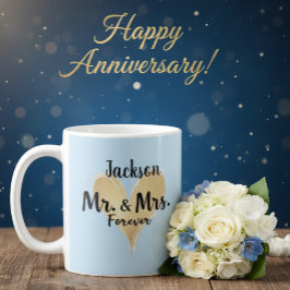 Taza De Café Personalized Mr. & Mrs. Forever Mug