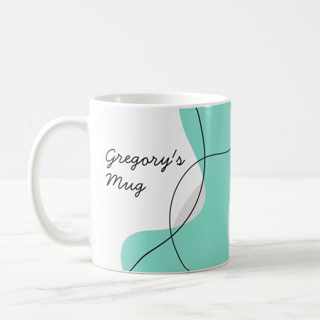 Taza De Café Personalized Mugs Wavy Abstract (Izquierda)