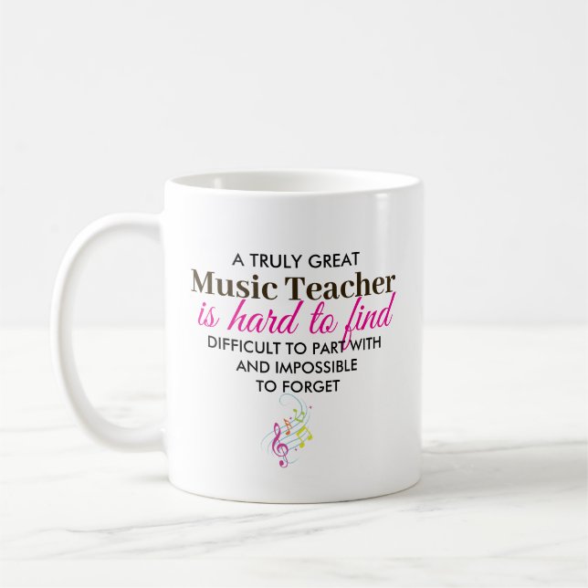 Taza De Café Personalized Music Teacher Appreciation gift (Izquierda)