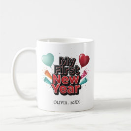 Taza De Café Personalized My First New Year Mug – Custom Name