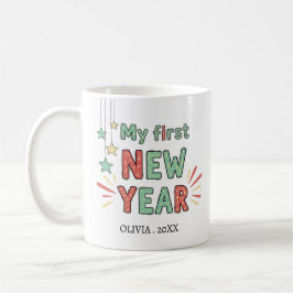 Taza De Café Personalized My First New Year Mug – Custom Name