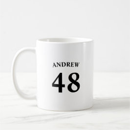 Taza De Café Personalized name and Jersey number 