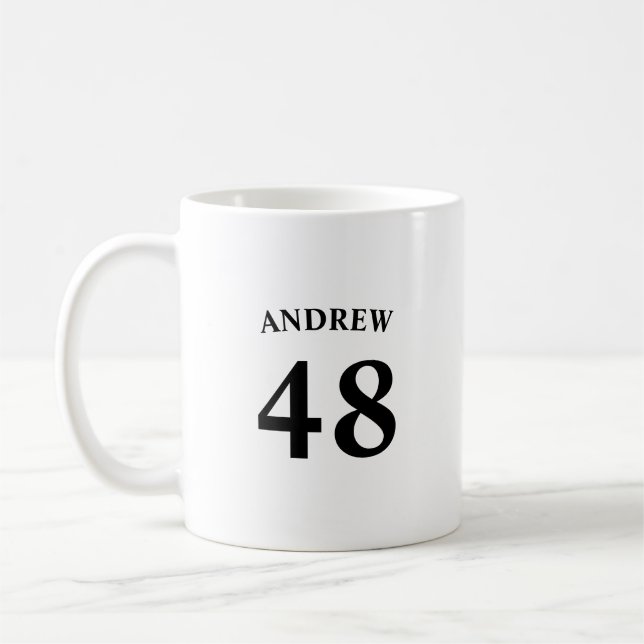 Taza De Café Personalized name and Jersey number  (Izquierda)