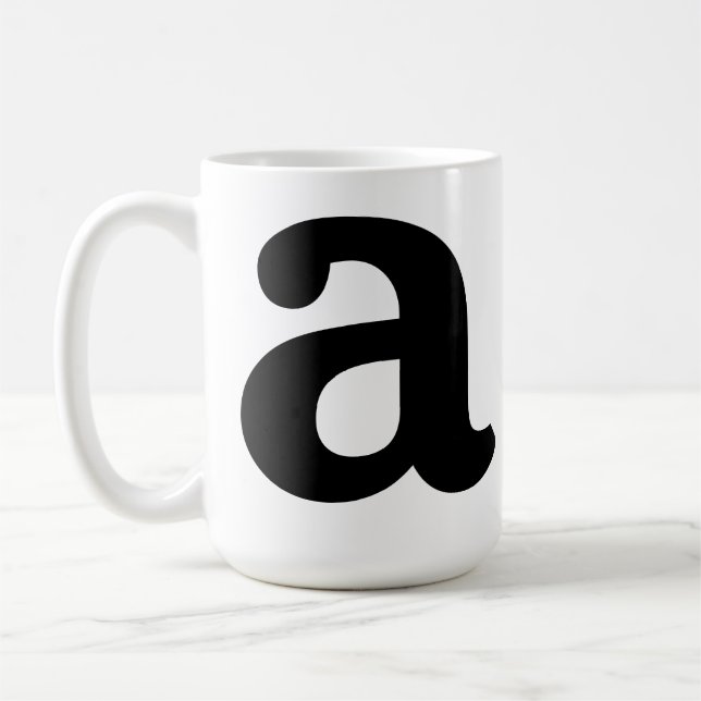 Taza De Café Personalized Name Initial Stylish Modern Minimal  (Izquierda)