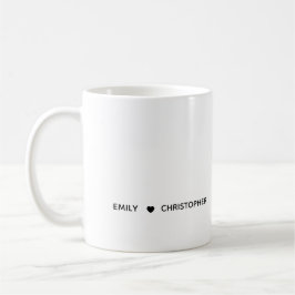Taza De Café Personalized Name Mug – Minimal Valentine Gift for