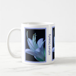 Taza De Café Personalized Nature Beauty Hosta Flower in Blue