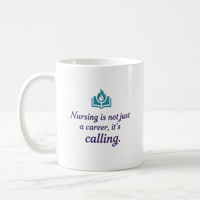 Taza De Café Personalized Nursing is a Calling Modern Gift (Izquierda)