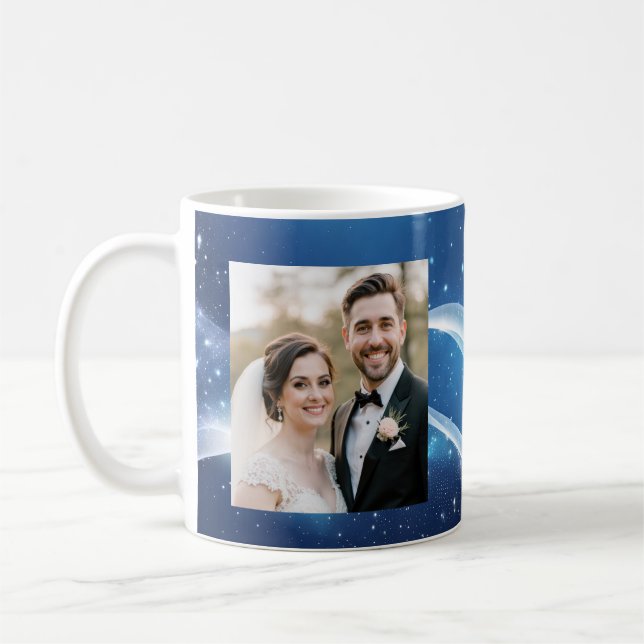 Taza De Café Personalized Our 1st Christmas Photo Mug (Izquierda)