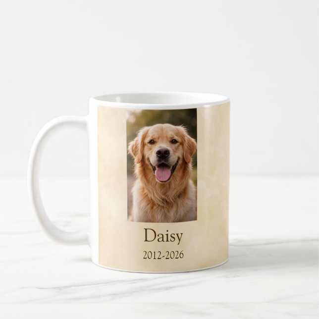 Taza De Café Personalized Pet Memorial Mug (Izquierda)