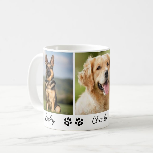 Taza De Café Personalized Pet Photo Collage For Pet Lovers (Anverso izquierdo)