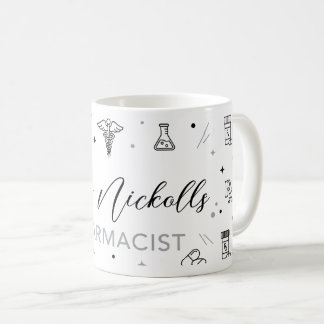 Taza De Café Personalized Pharmacist Mug | Elegant Handwritten