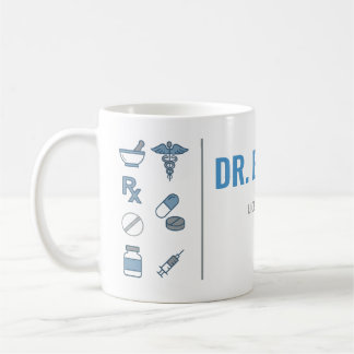 Taza De Café Personalized Pharmacist Mug | Modern Split Layout