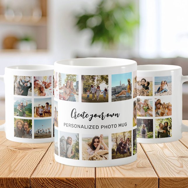 Taza De Café Personalized Photo Collage Mug With Custom Text (Subido por el creador)