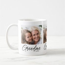 Taza De Café Personalized Photo Grandma Established Year