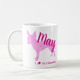 Taza De Café Personalized Pink Chihuahua Mug チワワ