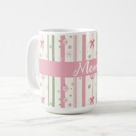 Taza De Café Personalized Pink Coquette Mom Holiday