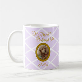 Taza De Café Personalized Poodle Photo | Lavender Poodle Mom