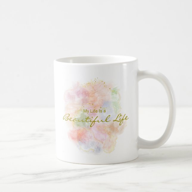 Taza De Café Personalized Positive Quote Resin Art Typography (Derecha)