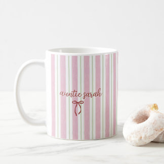 Taza De Café Personalized Pregnancy Reveal Pink Stripe