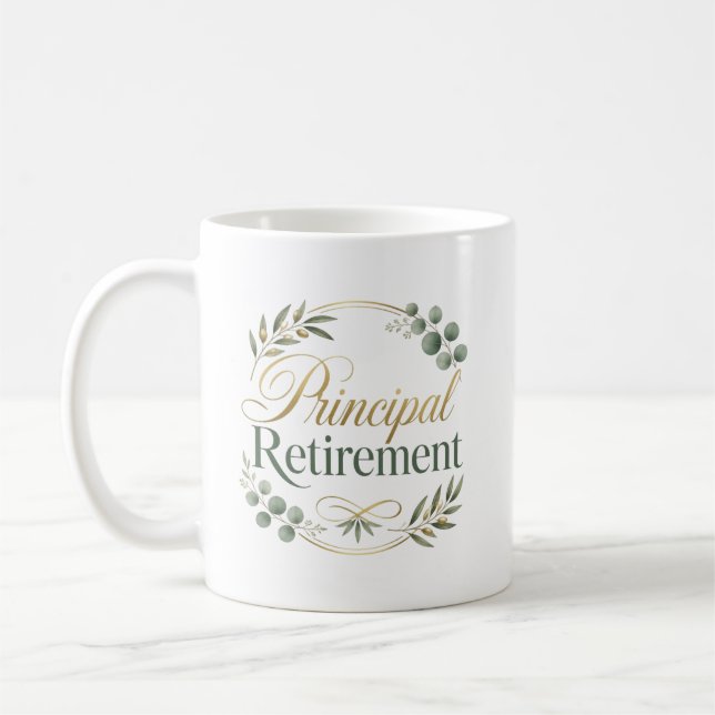 Taza De Café Personalized Principal Retirement Gift (Izquierda)