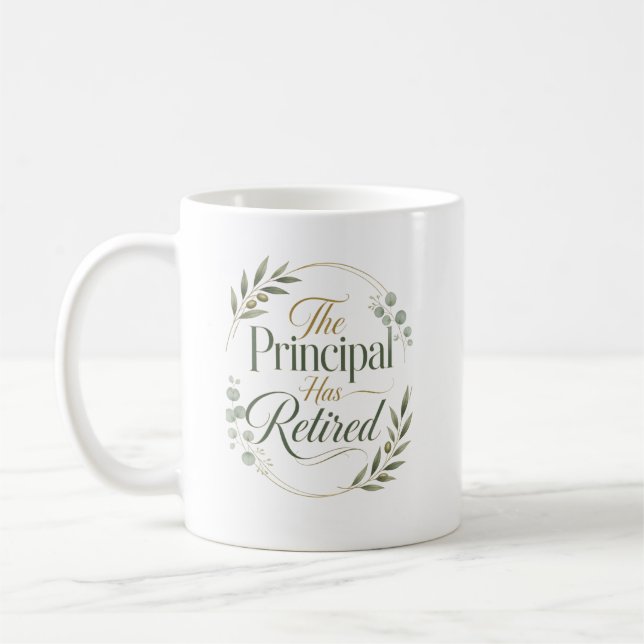 Taza De Café Personalized Principal Retirement Gift (Izquierda)