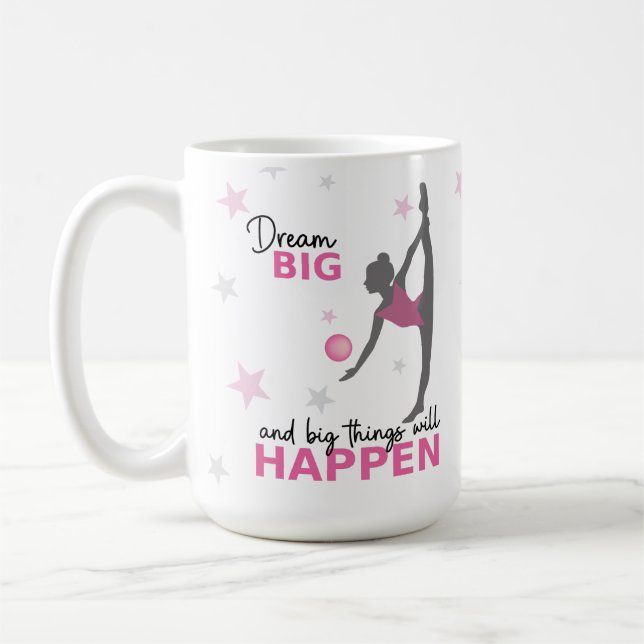Taza De Café Personalized Rhythmic Gymnast Dream Big Coffee Mug (Izquierda)