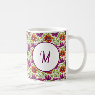 Taza De Café Personalized Romantic Spring Girly Flowers 