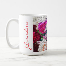Taza De Café Personalized Rose Mosaic Coffee/ Tea Mug