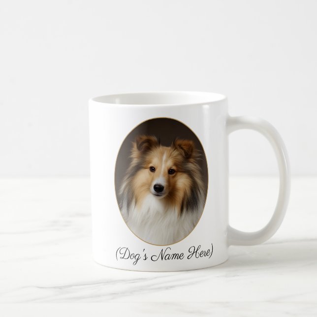 Taza De Café Personalized Sable Sheltie by My Side (Derecha)