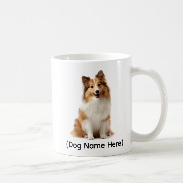 Taza De Café Personalized Sable Sheltie “I Own You” (Derecha)