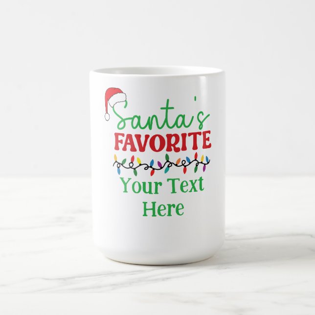 Taza De Café Personalized “Santa’s Favorite”  (Centro)