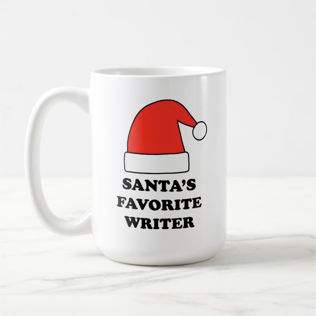Taza De Café Personalized Santa's Favorite Writer (Izquierda)