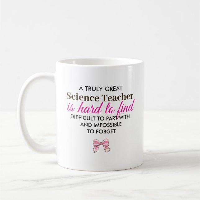 Taza De Café Personalized Science Teacher Appreciation Gift (Izquierda)