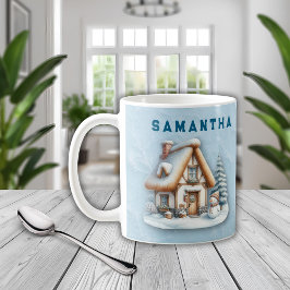 Taza De Café Personalized Snowman Christmas Mug with Name