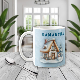 Taza De Café Personalized Snowman Christmas Mug with Name