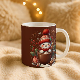 Taza De Café Personalized Snowman Mug - Custom Name Gift