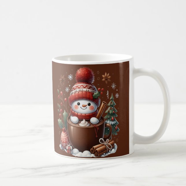 Taza De Café Personalized Snowman Mug - Custom Name Gift (Derecha)